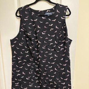 Modcloth Bat Print Shift Dress with Pockets